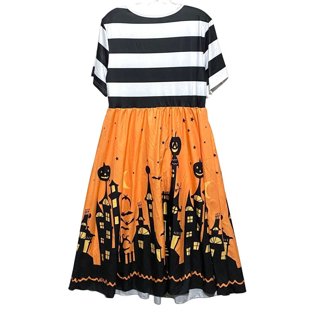 Halloween Dress Shein Curve 3XL Trick Or Treat Fall Pumpkins Bats Spooky Costume - Picture 3 of 9